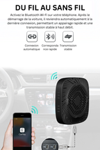 Carlinky Adaptateur Sans Fil 3-en-1 CarPlay & Android Auto