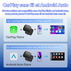Carlinky Adaptateur Sans Fil 3-en-1 CarPlay & Android Auto