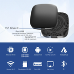 Carlinky Adaptateur Sans Fil 3-en-1 CarPlay & Android Auto