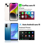 Carlinky Adaptateur Sans Fil 3-en-1 CarPlay & Android Auto