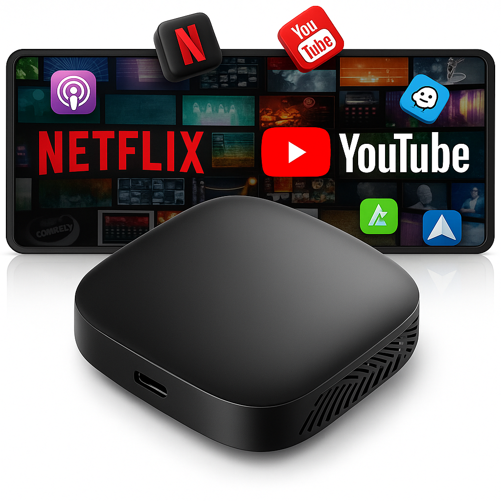 Carlinky Adaptateur Sans Fil 3-en-1 CarPlay & Android Auto